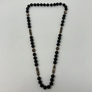 Beautiful vintage necklace from beads. Some beads have hand painted design.